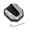 Gereiny Aluminum Alloy Motorcycle Bike Kickstand Extender Foot Side Stand