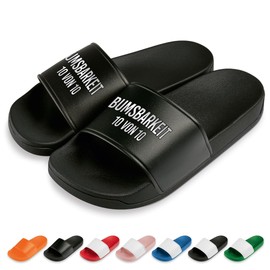 Bumsbar Slippers, Slippers, Slippers, Slippers, Mules, Unisex, Holiday, Male, JGA, Non-Slip, black, 41 EU