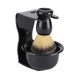 Nikou Shaving Stand, 3 Piece Professional Men's Shaving Brush Stand Holder Bowl Set