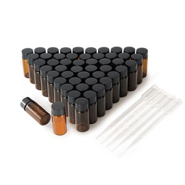 BKMAMLAB 10ml Amber Small Glass Vials 50pcs with Screw Caps(50pcs)