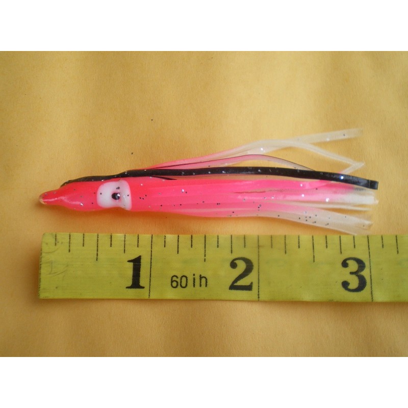 Unbranded 50 PCS. 3" (7.5cm.) BLUE SQUID SKIRT HOOCHIES, OCTOPUS