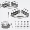 VINIUSIKI Corner Shower Caddy Shelves Rustproof SUS304 Stainless Steel Bathroom