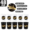 Sumerk 48 Pack 60th Birthday Stickers for Bottles, Cups, Birthday