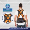 Palmer Safety Full Body 5 point Harness, Padded Back Support,