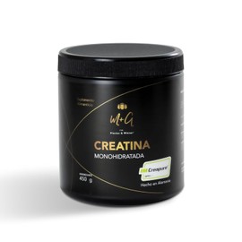 Creatina Monohidratada Creapure PLENIUS & WINNER M+G® | Suplemento alimenticio para Gym (pre-entreno) de uso diario (450 Gramos, Natural)