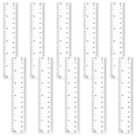 cobee Plastic Clear Rulers, 10 Pcs 6 Inch Transparent Straight Ruler with Inches/Centimeters Mini Shatterproof Rulers Measuring Tool for Kids Students School Classroom Office Supplies