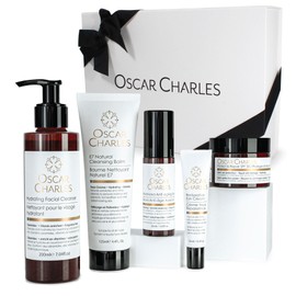 Oscar Charles Luxury Skincare Gift Set, 5-Piece Anti-Ageing Collection with Cleanser, Serum, Balm, Eye Cream and SPF 30 Day Cream