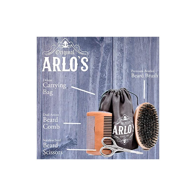Arlo's Kit de cuidado de barba premium para hombre de