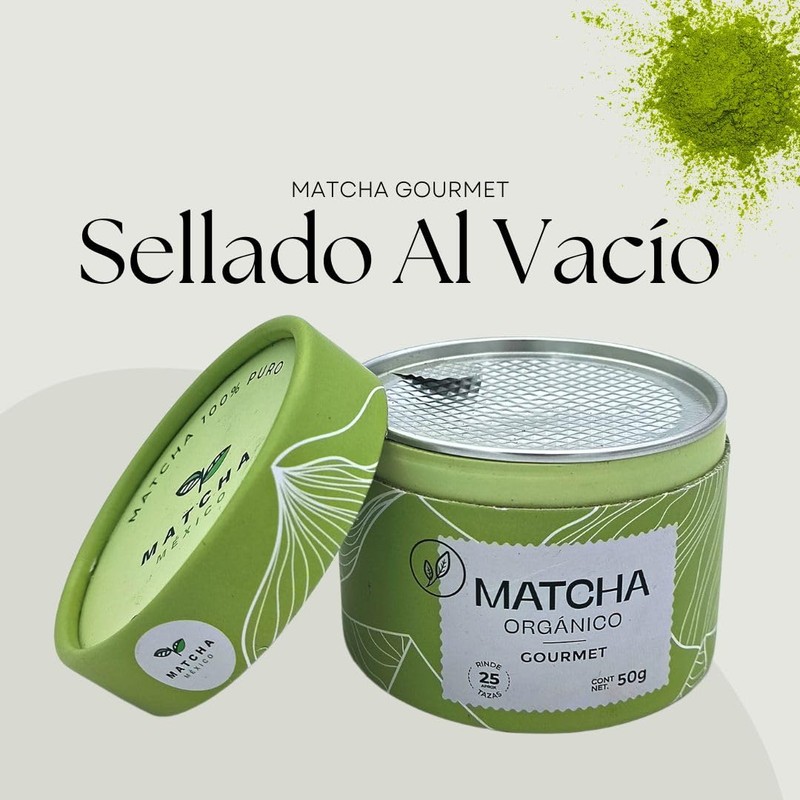 Matcha Gourmet Orgánico 50g Para Bebidas y Postres Aporta Antioxidantes