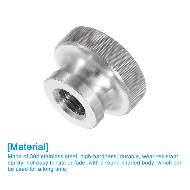 sourcing map Knurled Thumb Nuts, 1Pcs M12 x D32mm x