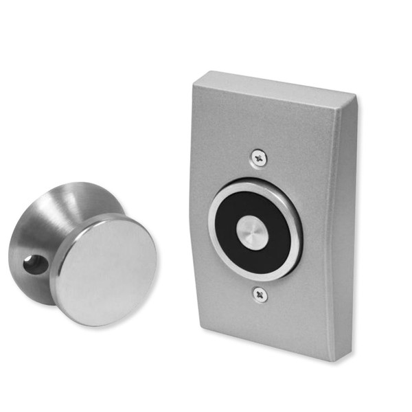 Seco-Larm DH-171SQ Flush-Mount Magnetic Door Holder; Holding force 33-lb (15kg); For Use with Door Closers to Control the Release and Closing of Residential, Commercial and Public Area Doors