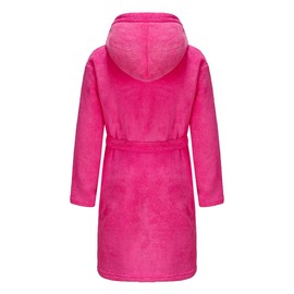Kids Bathrobe, Toddler Hooded Soft Towel Robe for Girls Boys Terry Cloth Robes Sleepwear Rose 10 Years