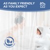 downluxe Clear Shower Curtain Liner with Hooks, PEVA Plastic Shower