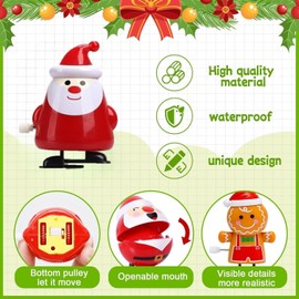 LATERN 14Pcs Christmas Wind Up Toys, 5CM x 7CM Christmas Clockwork Toys Mini Santa Claus Snowman Penguins Jumping Walking Toy for Kids Adults Christma Stocking Stuffers Party Bag Filler
