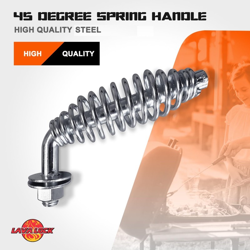LavaLock 45 Degree Spring Handle with 1/2 inch Rod for