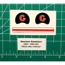 1984 - 1985 Houston Gamblers USFL Football Gumball Helmets *DIECUT DECALS ONLY*