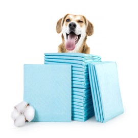 Dog and Puppy Pee Pads with Leak-Proof Quick-Dry Design for Potty Training, Standard Absorbency, Regular Size, 17.7" x 23.6" Inches - Pack of 30 Suitable for Small and Medium Breeds