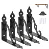 Ouvin Decorative Wall Brackets 4 Pack Retro Black White Heavy