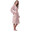 Morgenstern Women's Lightweight Bathrobe, 100% Cotton, Waffle Pique, pink
