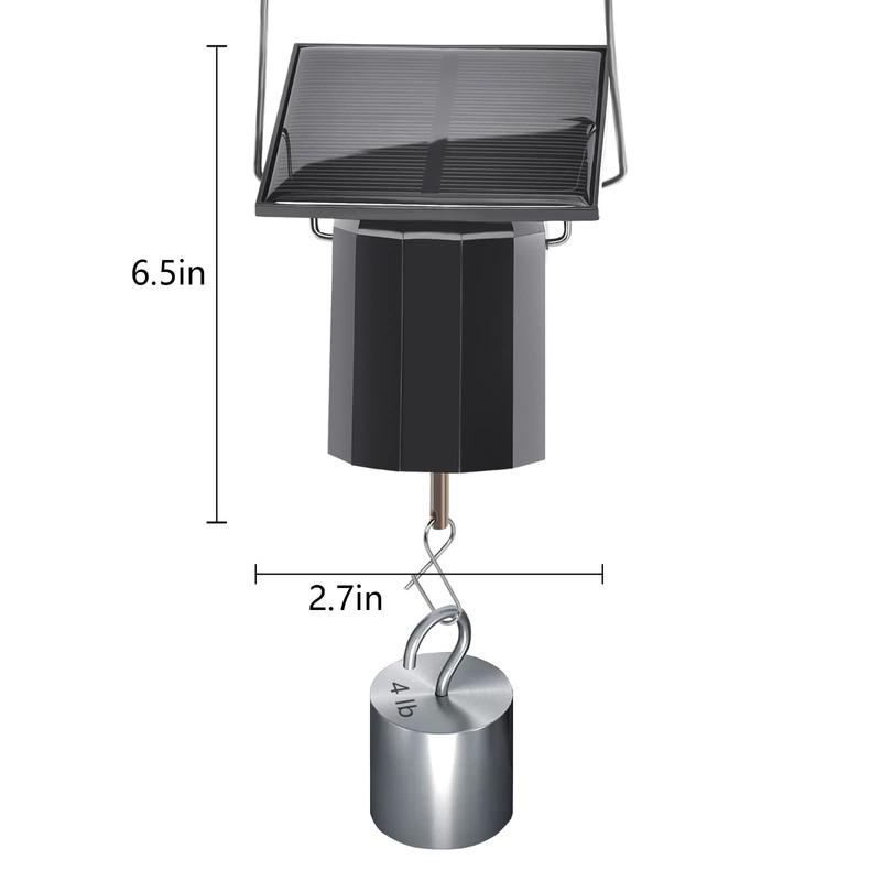 Wind Spinner Motor Solar Powered Mobile Rotating Hanging Ornament Outdoor
