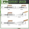SiliFine 6 Pieces Drywall Trowel Concrete Tools Set with Wooden