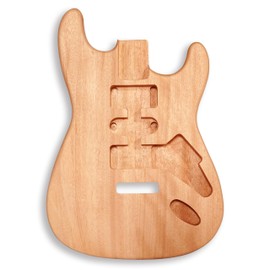 BexGears DIY ST Style Electric Guitar Body and Neck Blank Kit 2 Piece Glued Mahogany Body Maple Neck Ebony Fingerboard