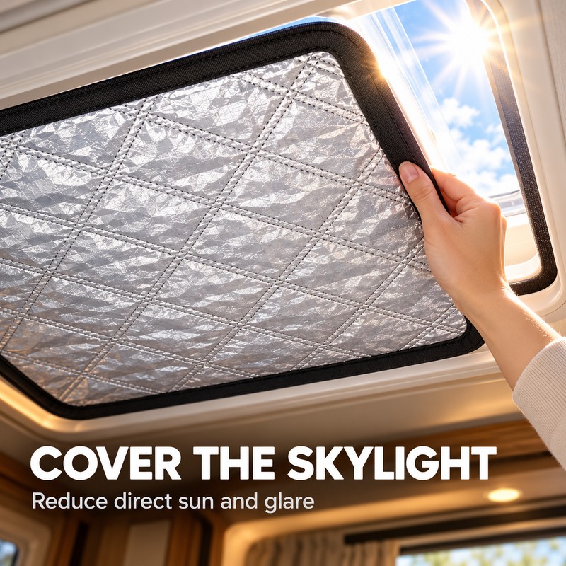 2 Pack 25 x 16 Inch RV Skylight Sunshade Covers,