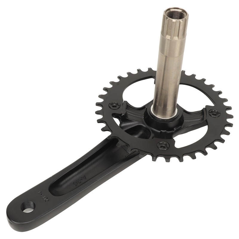 34T Bike Crankset Hollow Integrated Single Speed Round Chainring Aluminium