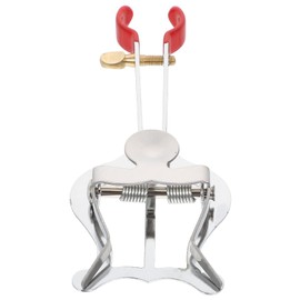 Marching Fork Flute Trumpet Saxophone Marching Clamp Lyra Sheet Music Clip Stand Instrument Holder Binder (Silver) Trombone