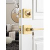 3 Sets Entry Door Handle and Single Cylinder Deadbolt Lock