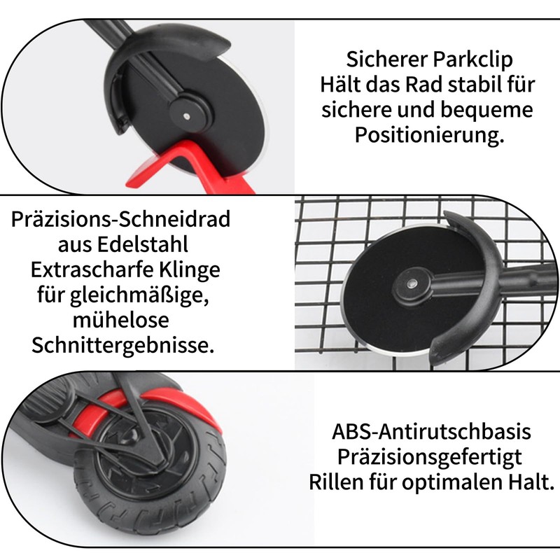 HAPPOW Motorcycle Pizza Cutter with Sharp Stainless Steel Cutting Wheel
