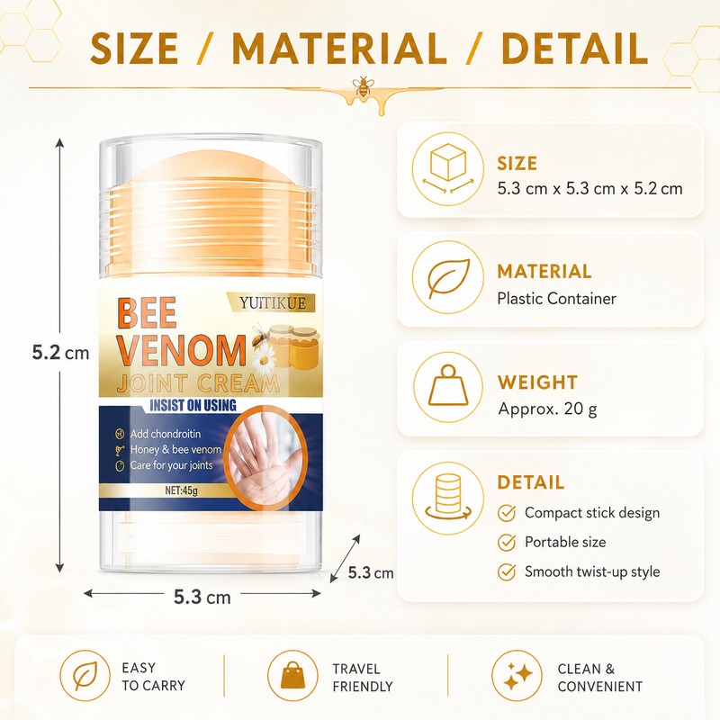 Bee Venom Body Cream for Daily Massage – Lightweight Moisturizing
