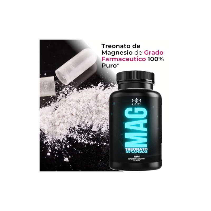 Treonato Magnesio 100 Puro Alta Absorción Máxima Pureza Elemental Contiene