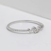 Meissa Heart Stacking Ring for Women 925 Sterling Silver Stackable