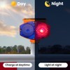 Solar Strobe Warning Light, 3 Working Modes Double Side Red