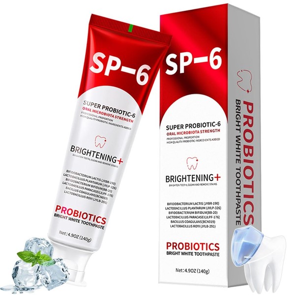 SP-6 Probiotic Whitening Toothpaste - Enhanced Formula with 6 Probiotics