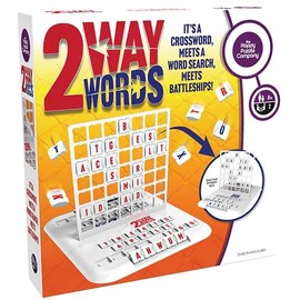 The Happy Puzzle Company - 2 Way Words Board Game - Crossword Meets Word Search Meets Battleships - Form Words, Scupper Opponent's Plans, and Win with Ingenious Gameplay - Entertainment for All Ages