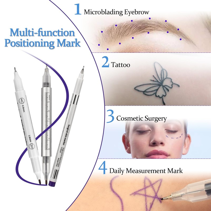 ATOMUS Marker Pen for Tattoo Microblading Eyebrow Reshaping Mark and
