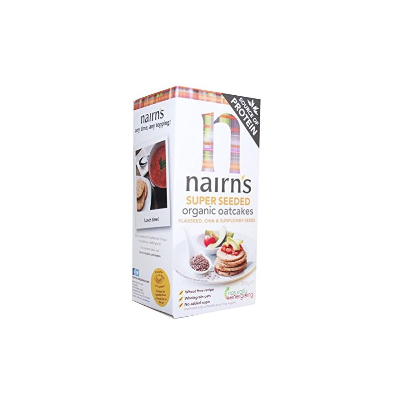 Nairn's | Oatcakes -Organic Super Seeded | 8 x 200g