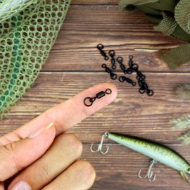 AMZfishing® 20 x Flexi Ring Swivel Carp Fishing Accessories Carp Fishing Accessories Fishing Accessories Fishing Accessories Carp Swivels (Pack of 20, c: #6)