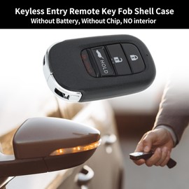 X AUTOHAUX Key Shell Case Keyless Entry Remote Key Fob Replacement Case for Honda Accord Civic HR-V CR-V Pilot Sport SI EX EX-L Touring 2022-2023 4 Buttons