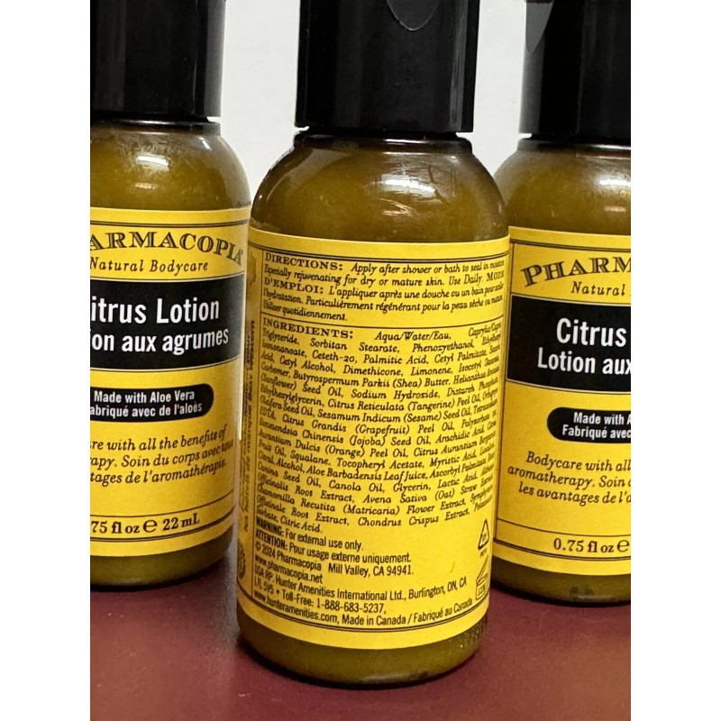 Pharamcopia 6 PACK Pharmacopia Citrus Body Lotion 0.75oz ea Travel