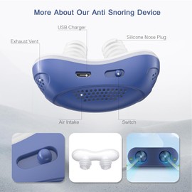 Anti Snoring Devices,Snoring Solution to Stop Snoring,Twin Turbine Electric Adjustable and Breathable,Snoring Solutionfor Men and Women,Suitable for All Nose Shapes Snoring