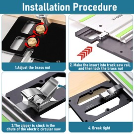 Track Saw Square, Guide Rail Square Fit for Powertec Rail Saw 90 Degree Right Angle Position Plate with Bracket Compact Aluminum Alloy