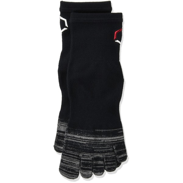 Victory T-31-34 5-Toe Sports Socks with Anti-Slip, black (black 19-3911tcx)