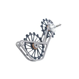 SwishTi Road Cyclocross Gravel E-Bike Bicycle Bike Rear Derailleur Oversized Pulley Wheel System Cage OSPW Cycling for Sram Red/Force/Rival Mechanical 10/11 Speed use (Black)