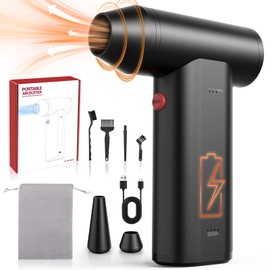 Metal Electric Air Duster 150,000RPM Super Power Cordless Turbo Air Duster, Adjustable Rechargeable 3-Gear Brushless Motor Durable Mini Jet Dry Blower for Snow Keyboard Cleaner, Car Home, PC Cleaning