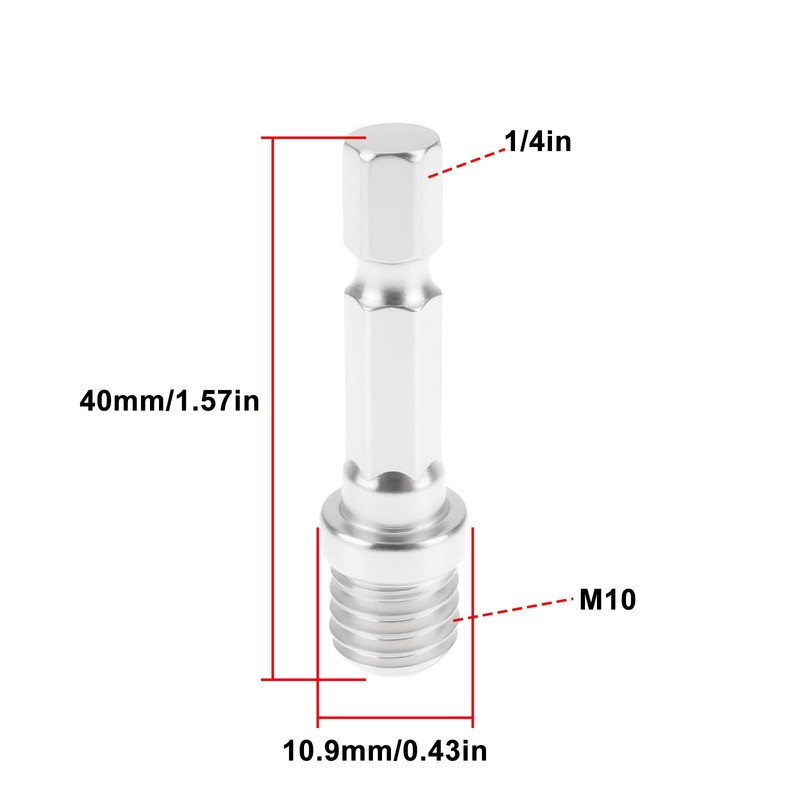 SG Store 3 x Hexagonal Drill Adapter M10 Adapter 1/4