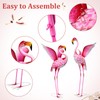 MUMTOP Flamingo Garden Statues for Outside, 2 Pack Flamingos Garden