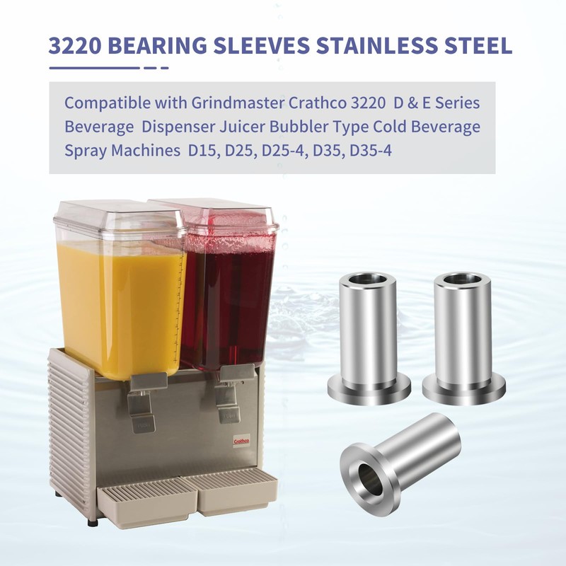 9 Pack 3220 Bearing Sleeve Compatible with Grindmaster Crathco 3220